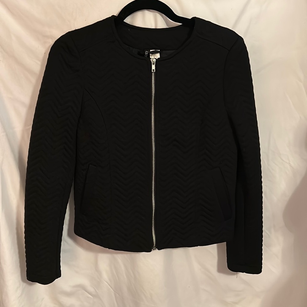 Divided (H&M) quilted zip front jacket sz 8